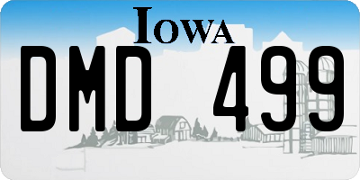 IA license plate DMD499
