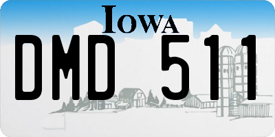 IA license plate DMD511