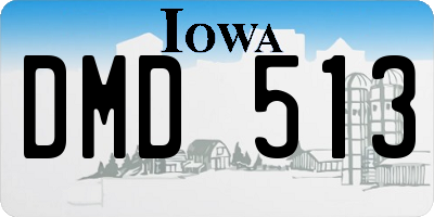 IA license plate DMD513