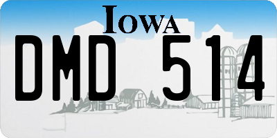 IA license plate DMD514