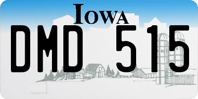 IA license plate DMD515