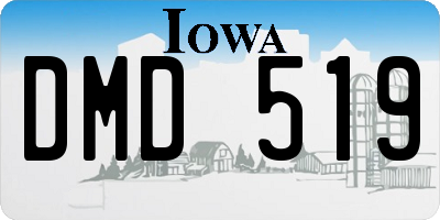 IA license plate DMD519