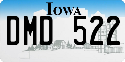 IA license plate DMD522