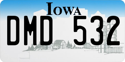 IA license plate DMD532