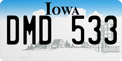 IA license plate DMD533