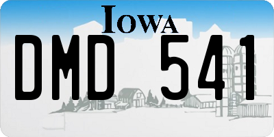 IA license plate DMD541