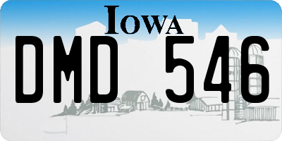 IA license plate DMD546