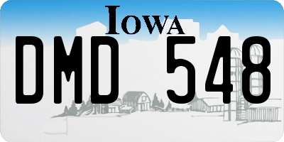 IA license plate DMD548