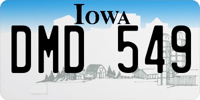 IA license plate DMD549