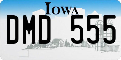 IA license plate DMD555