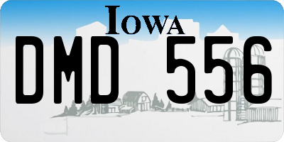 IA license plate DMD556