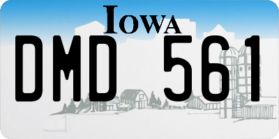 IA license plate DMD561