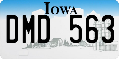 IA license plate DMD563