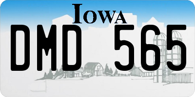 IA license plate DMD565
