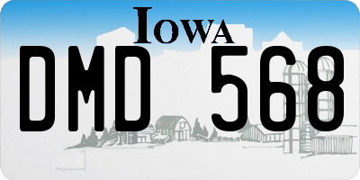 IA license plate DMD568