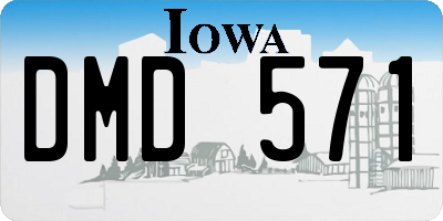 IA license plate DMD571