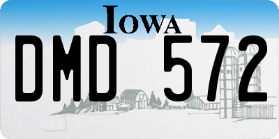 IA license plate DMD572