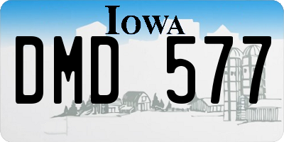 IA license plate DMD577