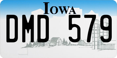 IA license plate DMD579