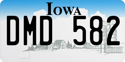 IA license plate DMD582