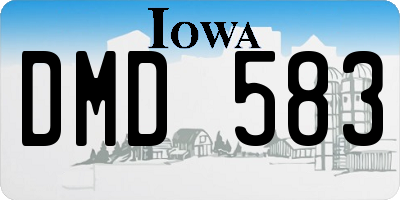 IA license plate DMD583