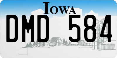 IA license plate DMD584