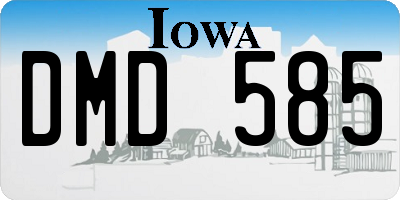 IA license plate DMD585