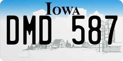 IA license plate DMD587