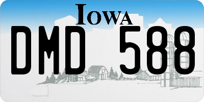 IA license plate DMD588