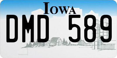 IA license plate DMD589