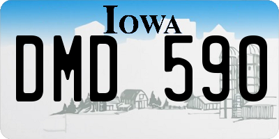IA license plate DMD590