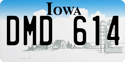 IA license plate DMD614