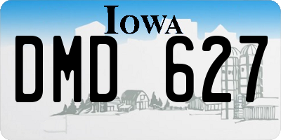 IA license plate DMD627