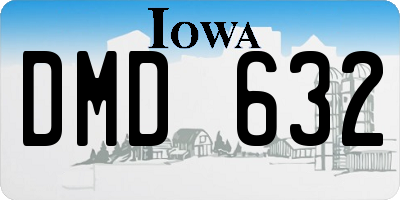 IA license plate DMD632