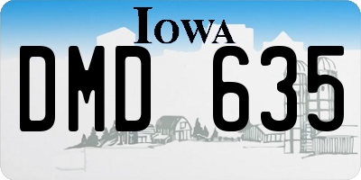 IA license plate DMD635