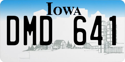 IA license plate DMD641