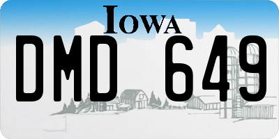 IA license plate DMD649