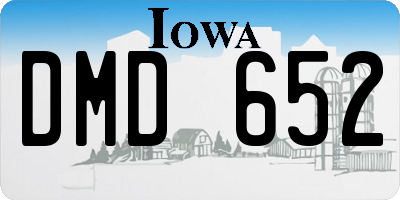 IA license plate DMD652