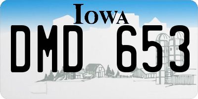 IA license plate DMD653