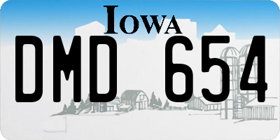 IA license plate DMD654