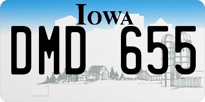IA license plate DMD655