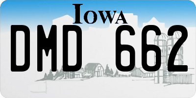 IA license plate DMD662