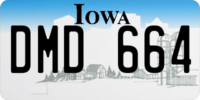 IA license plate DMD664