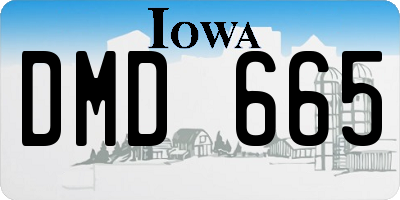 IA license plate DMD665