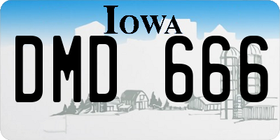IA license plate DMD666