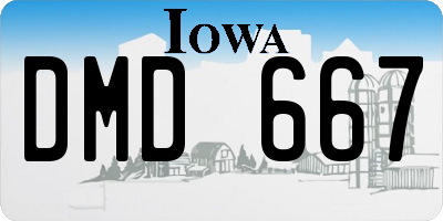 IA license plate DMD667