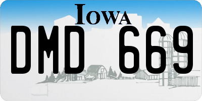 IA license plate DMD669