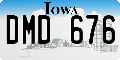 IA license plate DMD676
