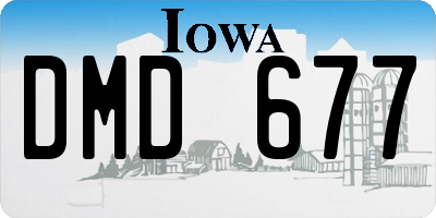 IA license plate DMD677