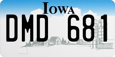 IA license plate DMD681